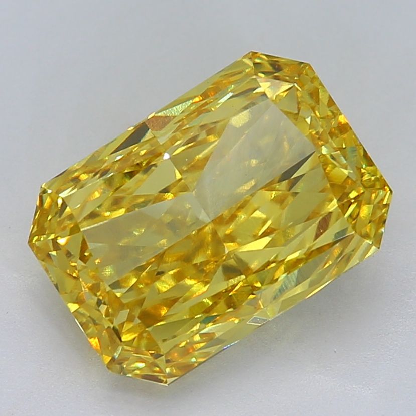 Lab-Grown Radiant Diamond - 8.53 Carats, Fancy Vivid Yellow Color, VS1 Clarity - Certified by IGI - Report Number: LG678504623