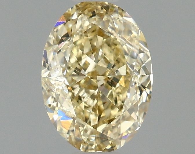 Lab-Grown Oval Diamond - 1.01 Carats, Fancy Yellow Color, VVS2 Clarity - Certified by IGI - Report Number: LG667431122