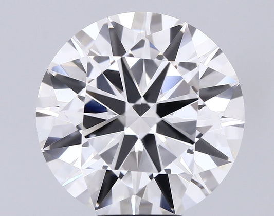 Lab-Grown Round Diamond - 8.01 Carats, F Color, VVS2 Clarity - Certified by IGI - Report Number: LG671451051