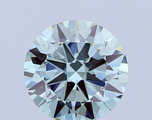 Lab-Grown Round Diamond - 3.02 Carats, Fancy Intense Green Color, VS2 Clarity - Certified by IGI - Report Number: LG628438930