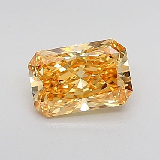 Lab-Grown Radiant Diamond - 1.08 Carats, Fancy Vivid Yellow Color, VS1 Clarity - Certified by IGI - Report Number: LG608365190