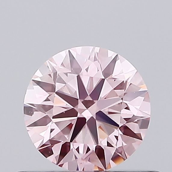 Lab-Grown Round Diamond - 0.43 Carats, Fancy Intense Pink Color, VS2 Clarity - Certified by IGI - Report Number: LG668459819
