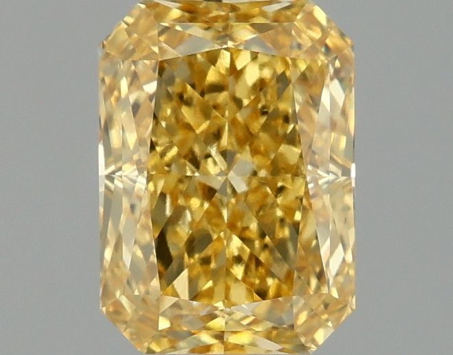 Lab-Grown Radiant Diamond - 1.51 Carats, Fancy Vivid Yellow Color, VVS2 Clarity - Certified by IGI - Report Number: LG675526576