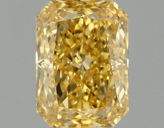 Lab-Grown Radiant Diamond - 1.51 Carats, Fancy Vivid Yellow Color, VVS2 Clarity - Certified by IGI - Report Number: LG675526576