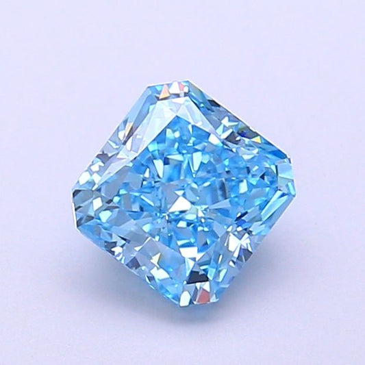 Square Radiant 1.09ct Fancy Vivid Blue VS1 - Cut • IGI • LG811640078