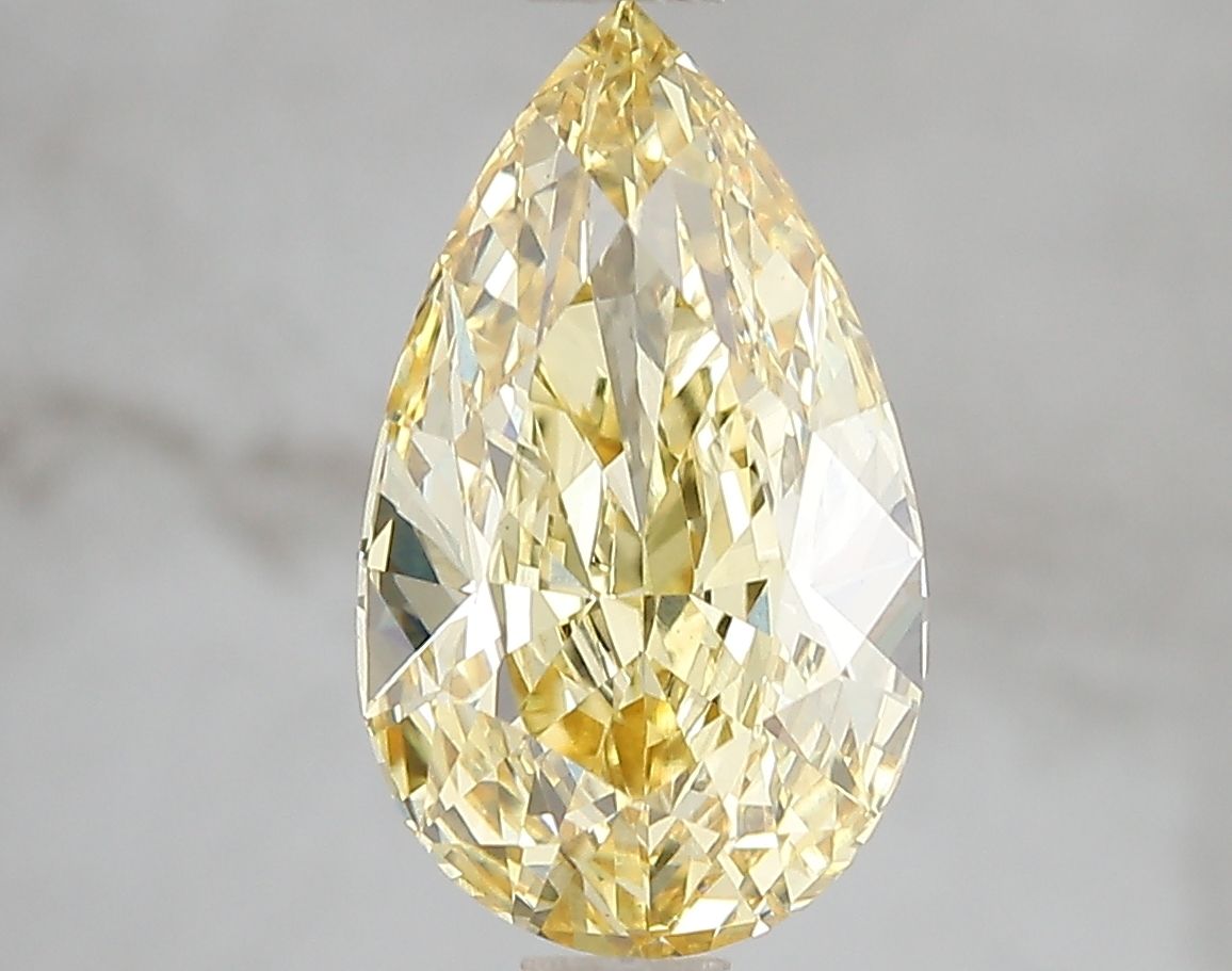 Lab-Grown Pear Diamond - 3.09 Carats, Fancy Vivid Pink Color, VS2 Clarity - Certified by IGI - Report Number: LG671493401
