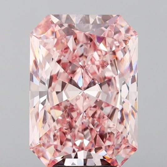 Lab-Grown Radiant Diamond - 8.04 Carats, Fancy Intense Pink Color, VS1 Clarity - Certified by IGI - Report Number: LG642407573