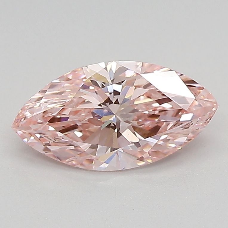 Lab-Grown Marquise Diamond - 0.97 Carats, Fancy Intense Pink Color, VS1 Clarity - Certified by IGI - Report Number: LG683527410