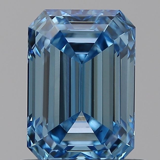 Lab-Grown Emerald Diamond - 0.89 Carats, Fancy Intense Blue Color, VS1 Clarity - Certified by IGI - Report Number: LG584355860