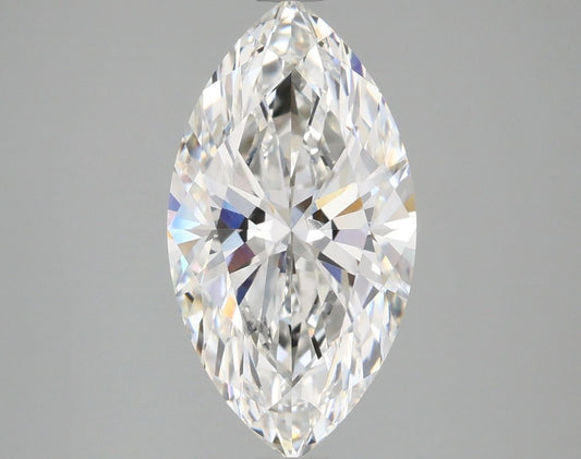 Lab-Grown Marquise Diamond - 3.02 Carats, F Color, VVS2 Clarity - Certified by IGI - Report Number: LG665429676