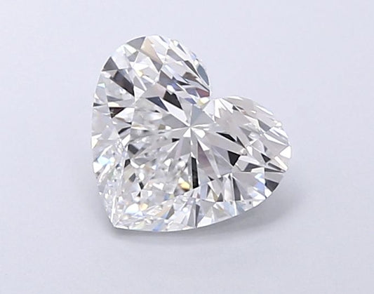 Lab-Grown Heart Diamond - 1.45 Carats, D Color, VVS2 Clarity - Certified by IGI - Report Number: LG679513455