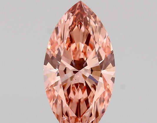 Lab-Grown Marquise Diamond - 1.1 Carats, Fancy Vivid Pink Color, VS1 Clarity - Certified by IGI - Report Number: LG689535977