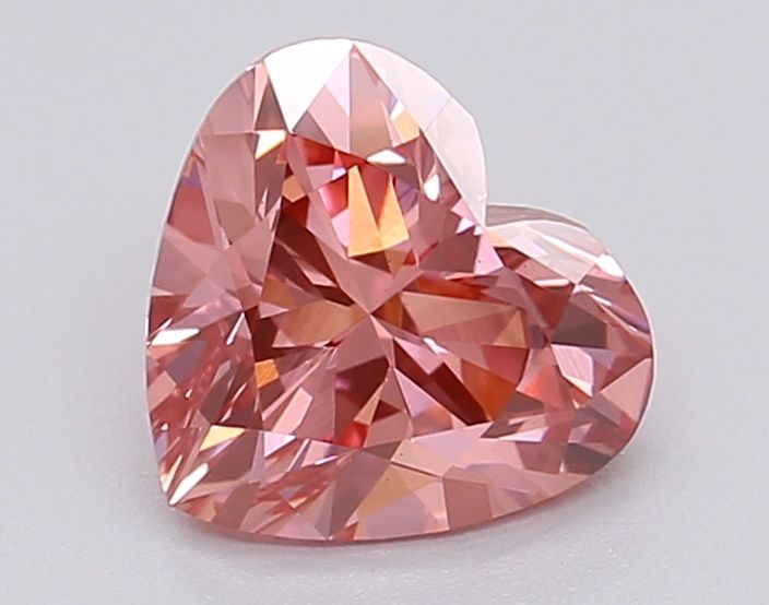 Lab-Grown Heart Diamond - 1.05 Carats, Fancy Vivid Pink Color, VS1 Clarity - Certified by IGI - Report Number: LG615367050