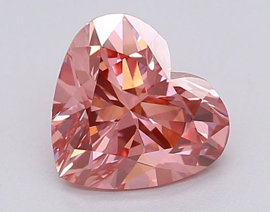 Lab-Grown Heart Diamond - 1.05 Carats, Fancy Vivid Pink Color, VS1 Clarity - Certified by IGI - Report Number: LG615367050