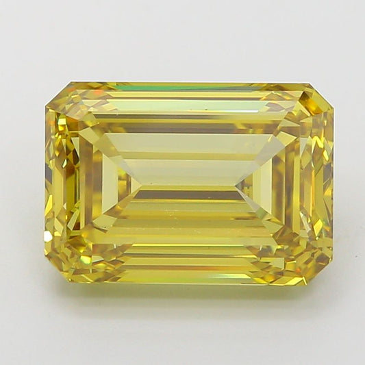 Lab-Grown Emerald Diamond - 6.69 Carats, Fancy Intense Yellow Color, VVS2 Clarity - Certified by IGI - Report Number: LG660445519