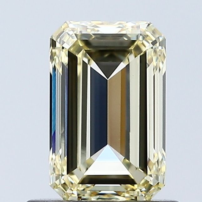Lab-Grown Emerald Diamond - 1.0 Carats, Fancy Yellow Color, VVS2 Clarity - Certified by IGI - Report Number: LG671447307