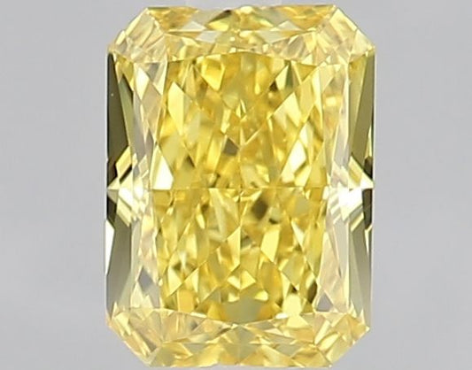 Lab-Grown Radiant Diamond - 1.01 Carats, Fancy Vivid Yellow Color, VVS1 Clarity - Certified by IGI - Report Number: LG608397639