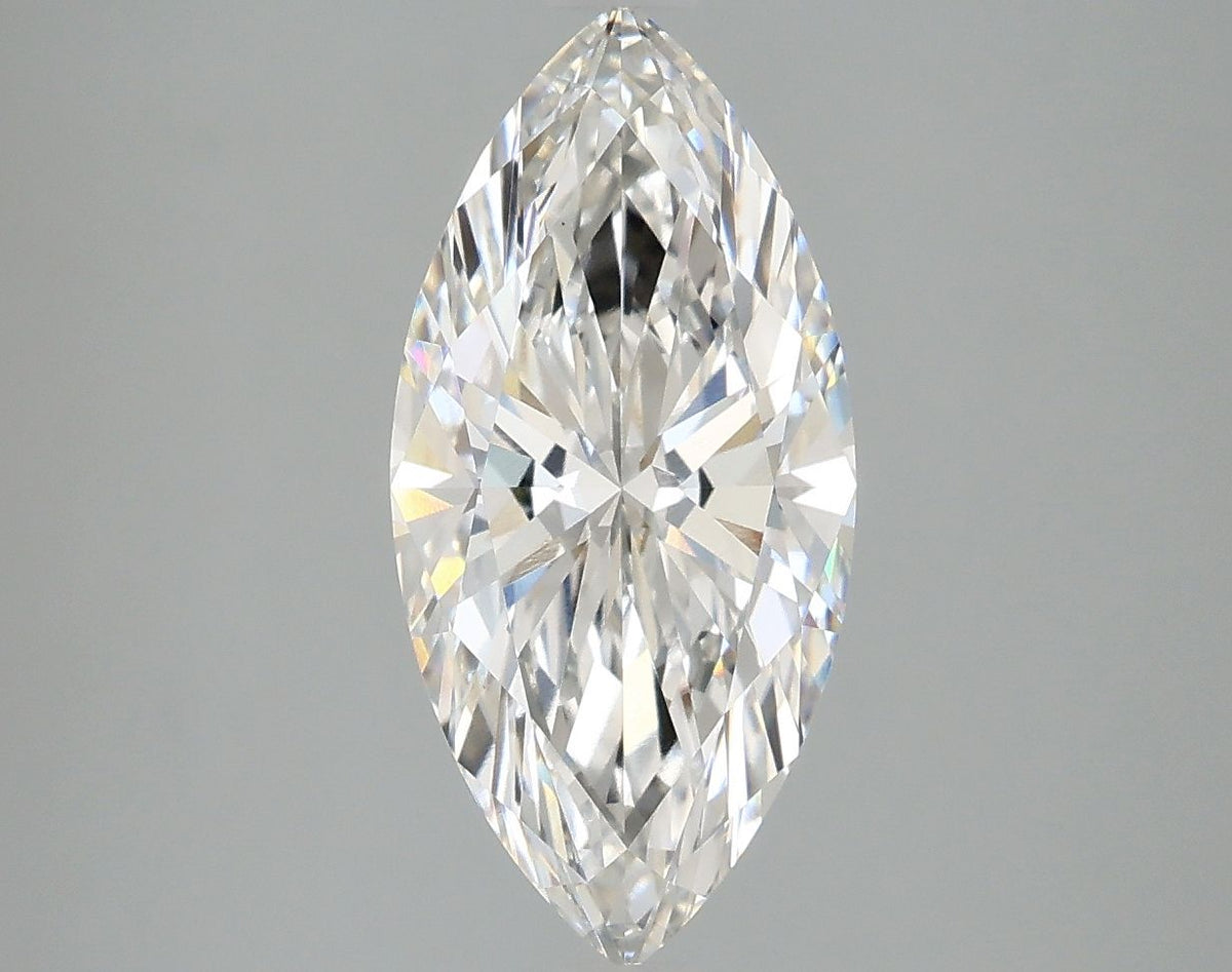 Lab-Grown Marquise Diamond - 2.5 Carats, F Color, VVS2 Clarity - Certified by IGI - Report Number: LG671406588