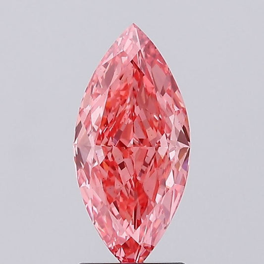 Lab-Grown Marquise Diamond - 2.01 Carats, Fancy Vivid Pink Color, VS2 Clarity - Certified by IGI - Report Number: LG647466671