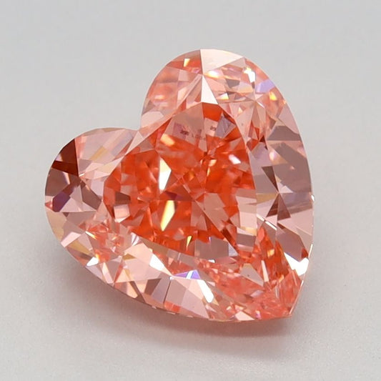 Lab-Grown Heart Diamond - 1.95 Carats, Fancy Vivid Pink Color, VS1 Clarity - Certified by IGI - Report Number: LG647442710