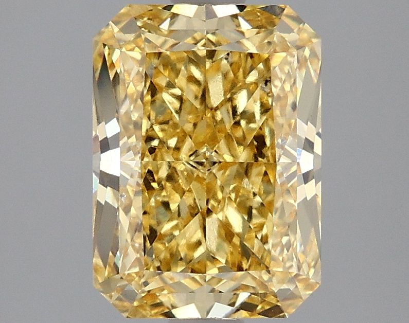 Lab-Grown Radiant Diamond - 2.57 Carats, Fancy Vivid Yellow Color, VS2 Clarity - Certified by IGI - Report Number: LG638439921