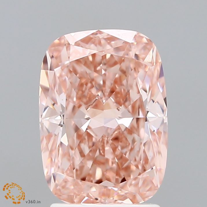 Lab-Grown Cushion Diamond - 2.51 Carats, Fancy Vivid Pink Color, VVS2 Clarity - Certified by IGI - Report Number: 631404101