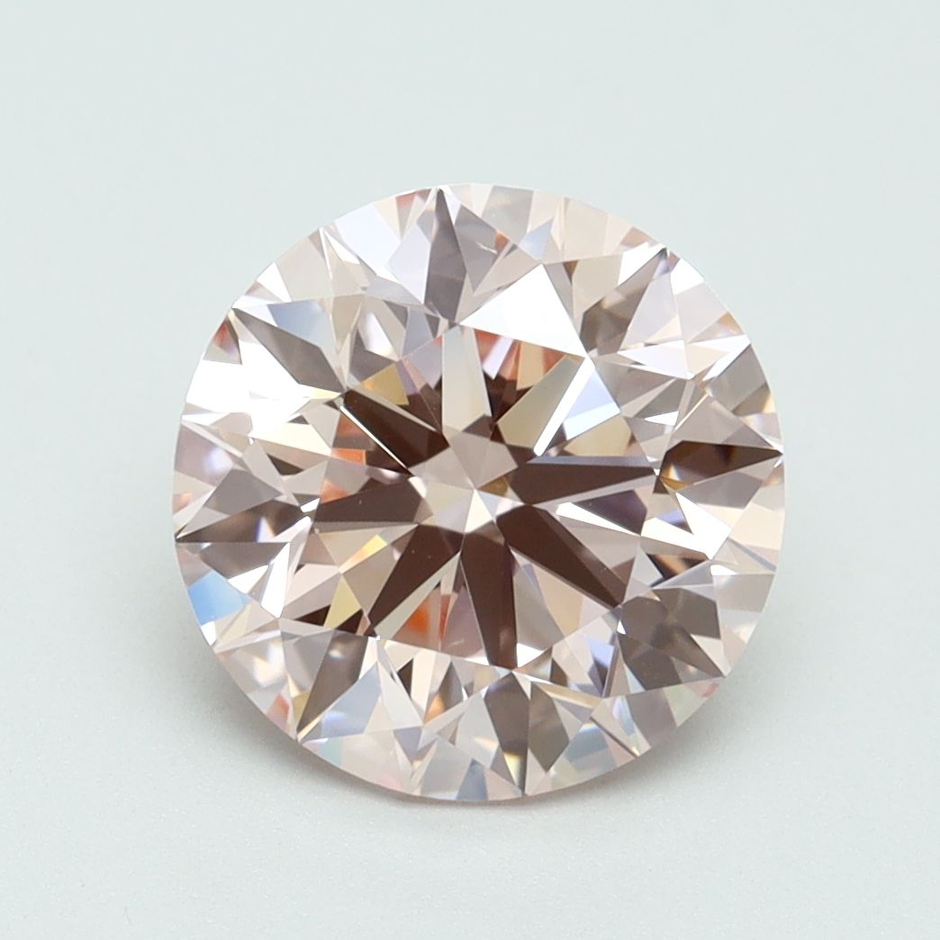 Lab-Grown Round Diamond - 3.04 Carats, Fancy Intense Pink Color, VVS2 Clarity - Certified by IGI - Report Number: LG616416796