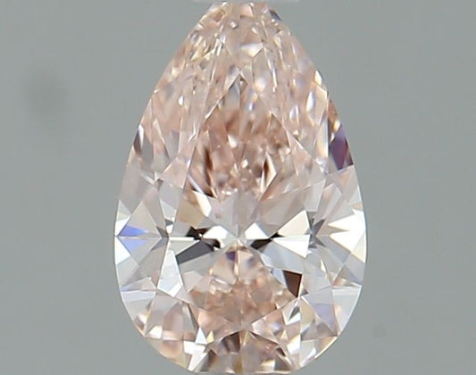 Lab-Grown Pear Diamond - 0.51 Carats, Fancy Pink Color, VS1 Clarity - Certified by IGI - Report Number: LG641414371