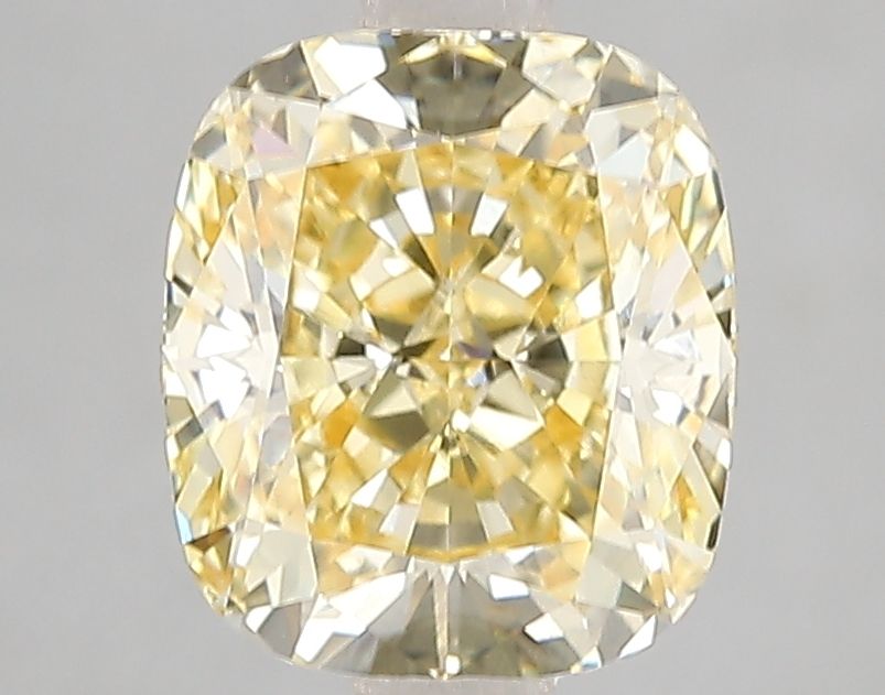 Lab-Grown Cushion Diamond - 2.56 Carats, Fancy Intense Yellow Color, VS1 Clarity - Certified by IGI - Report Number: LG655423020