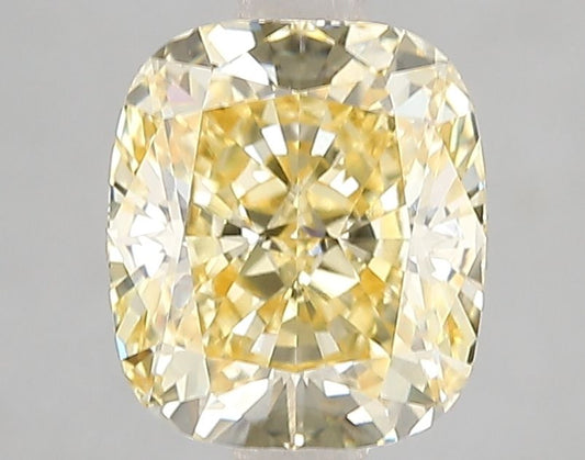 Lab-Grown Cushion Diamond - 2.56 Carats, Fancy Intense Yellow Color, VS1 Clarity - Certified by IGI - Report Number: LG655423020