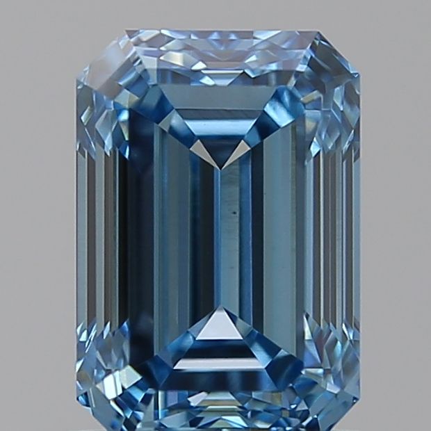 Lab-Grown Emerald Diamond - 1.25 Carats, Fancy Intense Blue Color, VS1 Clarity - Certified by IGI - Report Number: LG623460897
