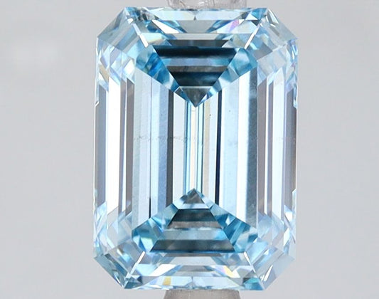 Lab-Grown Emerald Diamond - 2.02 Carats, Fancy Intense Blue Color, VS2 Clarity - Certified by IGI - Report Number: LG620493588