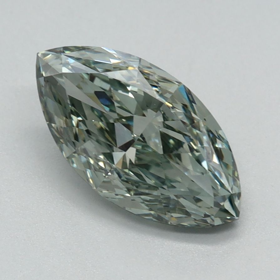 Lab-Grown Marquise Diamond - 1.2 Carats, Fancy Intense Green Color, VS1 Clarity - Certified by IGI - Report Number: LG680587068