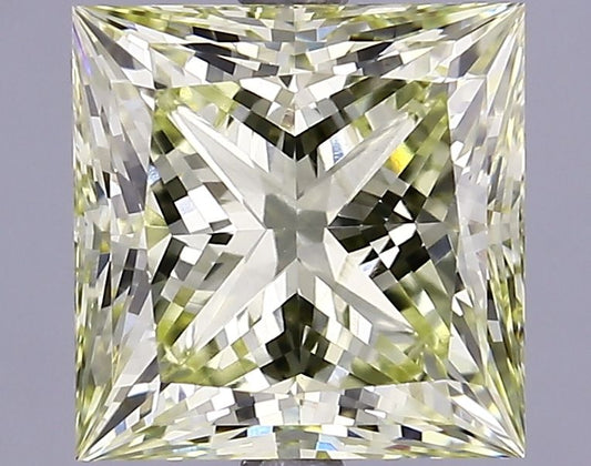 Lab-Grown Princess Diamond - 3.68 Carats, Fancy Intense Yellow Color, VS1 Clarity - Certified by IGI - Report Number: LG624439970