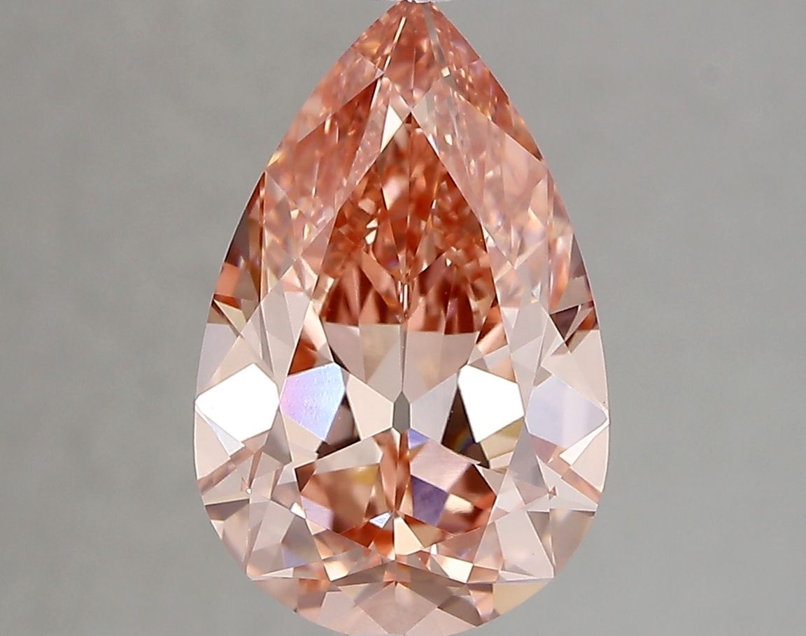 Lab-Grown Pear Diamond - 3.53 Carats, Fancy Vivid Pink Color, VVS2 Clarity - Certified by IGI - Report Number: LG683527661