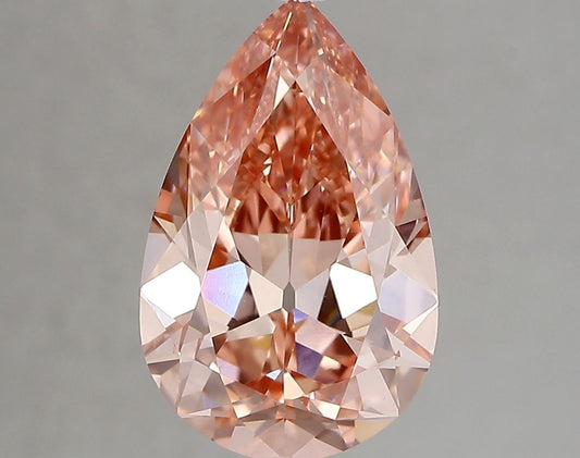Lab-Grown Pear Diamond - 3.53 Carats, Fancy Vivid Pink Color, VVS2 Clarity - Certified by IGI - Report Number: LG683527661