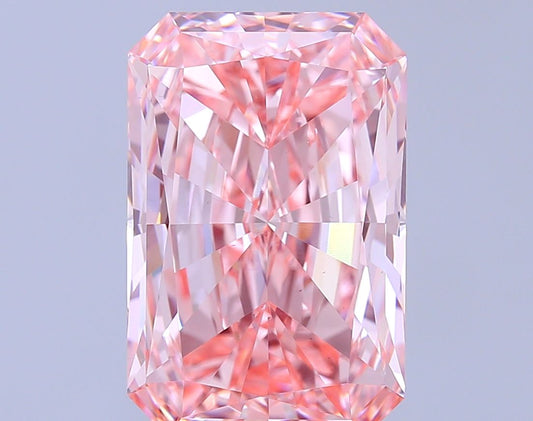 Lab-Grown Radiant Diamond - 8.03 Carats, Fancy Vivid Pink Color, VS1 Clarity - Certified by IGI - Report Number: LG689542150