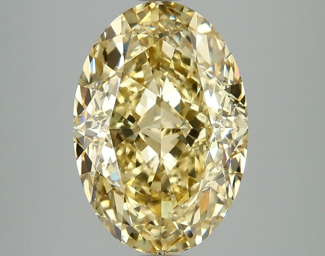 Lab-Grown Oval Diamond - 4.65 Carats, Fancy Intense Yellow Color, VS1 Clarity - Certified by IGI - Report Number: LG660418752
