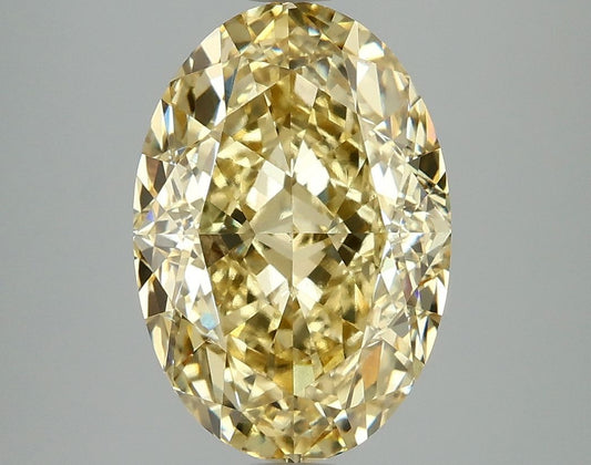 Lab-Grown Oval Diamond - 4.65 Carats, Fancy Intense Yellow Color, VS1 Clarity - Certified by IGI - Report Number: LG660418752