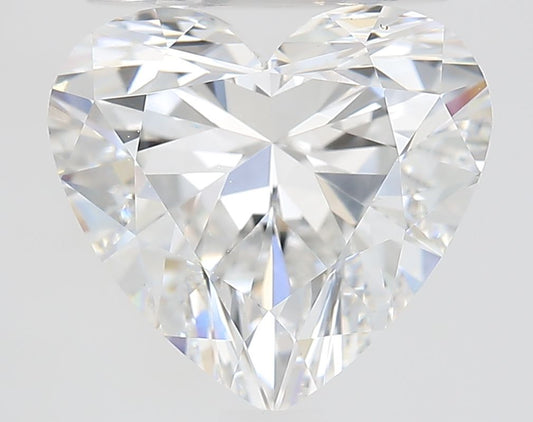 Lab-Grown Heart Diamond - 2.58 Carats, E Color, VVS2 Clarity - Certified by IGI - Report Number: LG655462827