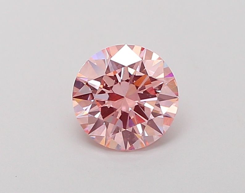 Lab-Grown Round Diamond - 1.0 Carats, Fancy Intense Pink Color, VS1 Clarity - Certified by IGI - Report Number: LG655435645