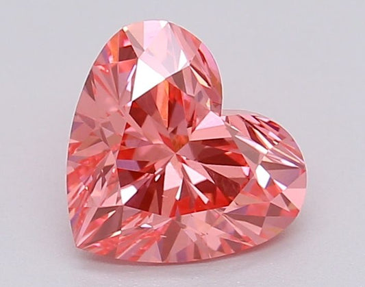 Lab-Grown Heart Diamond - 1.04 Carats, Fancy Vivid Pink Color, VS2 Clarity - Certified by IGI - Report Number: LG615367056