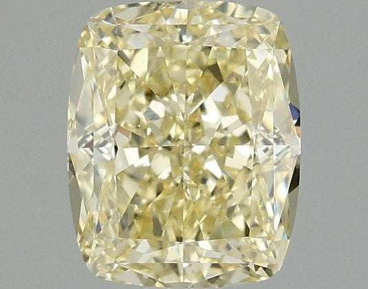 Lab-Grown Cushion Diamond - 2.1 Carats, Fancy Vivid Yellow Color, VVS2 Clarity - Certified by IGI - Report Number: LG692509817