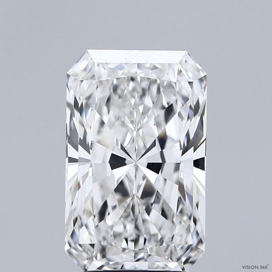 Lab-Grown Radiant Diamond - 3.08 Carats, F Color, VVS2 Clarity - Certified by IGI - Report Number: LG713543103