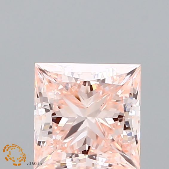 Lab-Grown Princess Diamond - 1.15 Carats, Fancy Intense Pink Color, VS2 Clarity - Certified by IGI - Report Number: 630432262