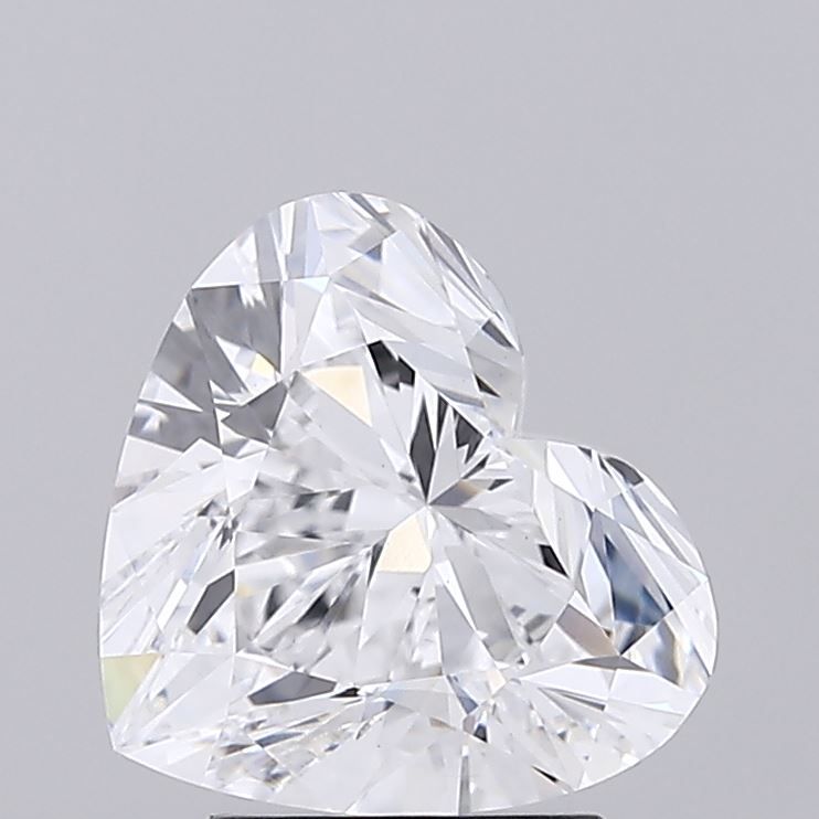 Lab-Grown Heart Diamond - 3.07 Carats, D Color, VVS2 Clarity - Certified by IGI - Report Number: LG671417364