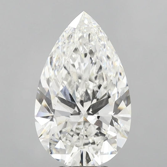 Lab-Grown Pear Diamond - 7.04 Carats, F Color, VVS2 Clarity - Certified by IGI - Report Number: LG680552666