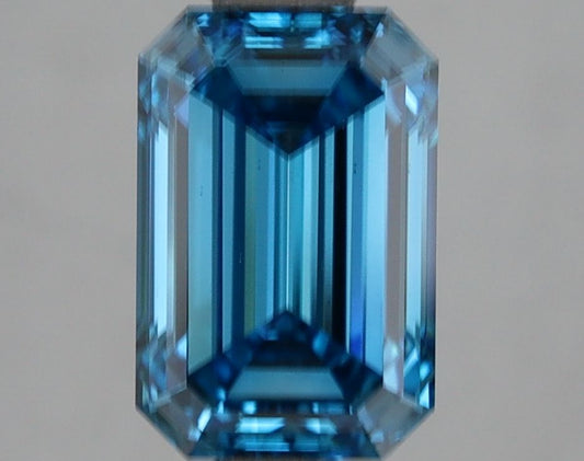 Lab-Grown Emerald Diamond - 2.55 Carats, Fancy Vivid Blue Color, VS2 Clarity - Certified by IGI - Report Number: LG636471063