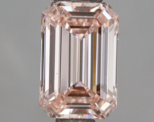 Lab-Grown Emerald Diamond - 1.05 Carats, Fancy Pink Color, VS2 Clarity - Certified by IGI - Report Number: LG674521124