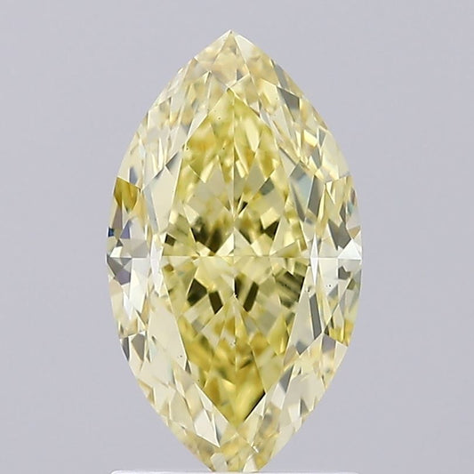 Lab-Grown Marquise Diamond - 2.02 Carats, Fancy Intense Yellow Color, VS2 Clarity - Certified by IGI - Report Number: LG629484149